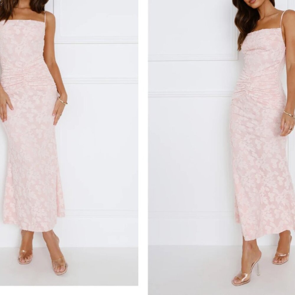 Hello Molly Pink Floral Maxi Dress-8 - Picture 11 of 15